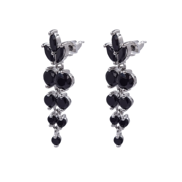 Pendientes Largos Con Cristales De Zirconia