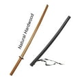 thumbnail image 2 of 40" Bokken with Plastic Scabbard Red White Oak Bamboo Black Wood Sword Wooden Samurai Martial Arts Daito (Natural Hardwood w/ Scabbard), 2 of 3