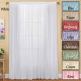 thumbnail image 3 of Collections Etc Decorative Classic Privacy Sheer Window Curtain Panel, Rod Pocket Top, Taupe, 59" X 84", 3 of 4
