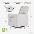 thumbnail image 7 of Evolur Harlow Deluxe Upholstered Glider, Power Recliner USB Port with in-Built Massager, Fog Grey, 7 of 7