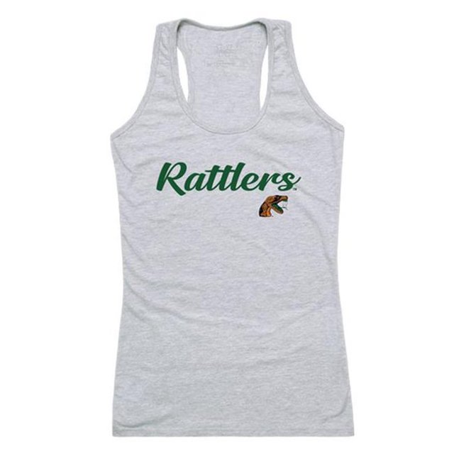 W Republic 557-218-HGY-01 Women Florida A&M Rattlers Script Tank T-Shirt, Heather Grey - Small