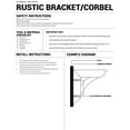 thumbnail image 5 of 4"W x 13 1/2"D x 16"H Tristan Arts & Crafts Ironcrest Rough Sawn Bracket, Western Red Cedar (1 1/2"W x 5 1/2"D x 8"H Iron Bracket), 5 of 5