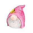 thumbnail image 1 of Evergreen 4"H Ceramic Gnome Garden Statuary with Metal Details, Pink Garden and Yard Decor, 1 of 1