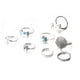 thumbnail image 3 of Joyas retro para mujer, 8 piezas, anillo geométrico, anillos con piedras preciosas con personalidad, 3 of 8