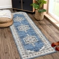 thumbnail image 3 of ZACOO 2x6 Vintage Bohemian Hallway Runner Rug Washable Rug Soft Non-Slip Low-Pile Rugs for Entryway, Blue, 3 of 8