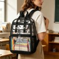 thumbnail image 4 of HOZVOMI Transparent Waterproof Backpack for Travel, School, and Daily Use with Comfortable Straps and Multi-Compartment Storage, 4 of 5