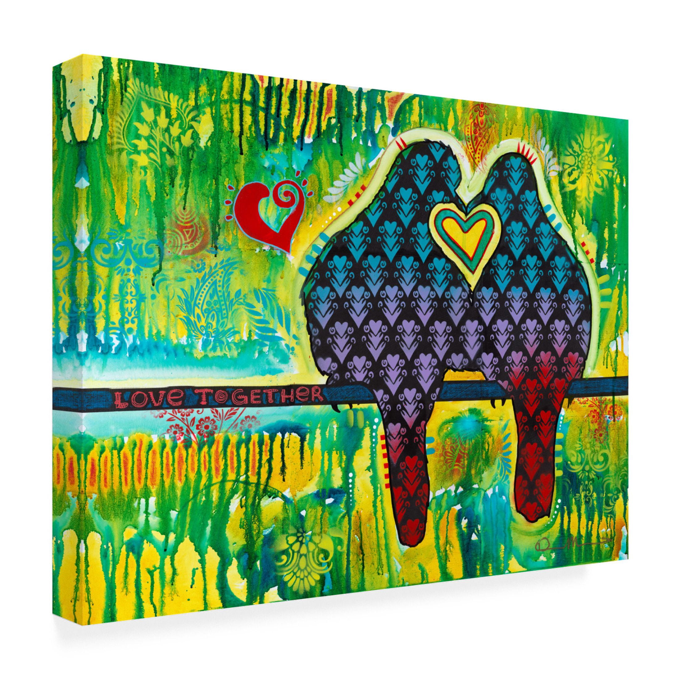 Canvas Wall Art - Dean Russo 'Love Together' Wall Art for Living Room, Bedroom, or Office Décor by Trademark Fine Art - 19 x 14 Inches