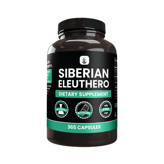 PURE ORIGINAL INGREDIENTS Siberian Eleuthero, Always Pure, No Additives Or Fillers, Lab Verified 365 Count Pack of 1