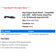 thumbnail image 2 of Rear Engine Shock Mount - Compatible with 2005 - 2008 Pontiac Grand Prix 5.3L V8 Naturally Aspirated GAS 2006 2007, 2 of 2
