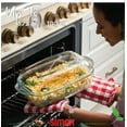 thumbnail image 4 of Simax Rectangular Glass Casserole With Lid | Fat Free, Borosilicate Glass, 3.3 Quart, Dishwasher Safe, 4 of 8