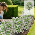 thumbnail image 4 of Kbndieu Artificial Flowers for Outdoors with Ground Spikes, Faux Eucalyptus Violet, No Maintenance Artificial Plants for Easter Patio Porch Garden Wedding Table Centerpieces, 4 of 6