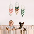 thumbnail image 2 of Artilady Atrapasueños De Macramé Para Dormitorio – Atrapasueños Hechos A Mano Con Borlas Para Colgar En La Pared, Decoración Del Hogar Con Adorno De Plumas De Borla, Regalo De Bendición Artesanal (Azu, 2 of 5