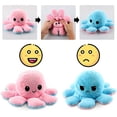 thumbnail image 3 of Pulpo gigante reversible de 50 cm. Juguete de peluche reversible de pulpo feliz y triste. ¡Muestra tu estado de ánimo sin decir una palabra! Rosa y azul claro, rosa, 3 of 5