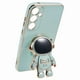 thumbnail image 3 of For Samsung Galaxy S24 Case Electroplating Soft TPU Phone Cover Astronaut Hidden Kickstand - Cyan, 3 of 5