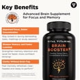thumbnail image 3 of Vital Vitamins Brain Booster+ Nootropic Supplement with Lion’s Mane & Ginkgo for Focus, Memory, Clarity & Energy – 60 Capsules, 3 of 11