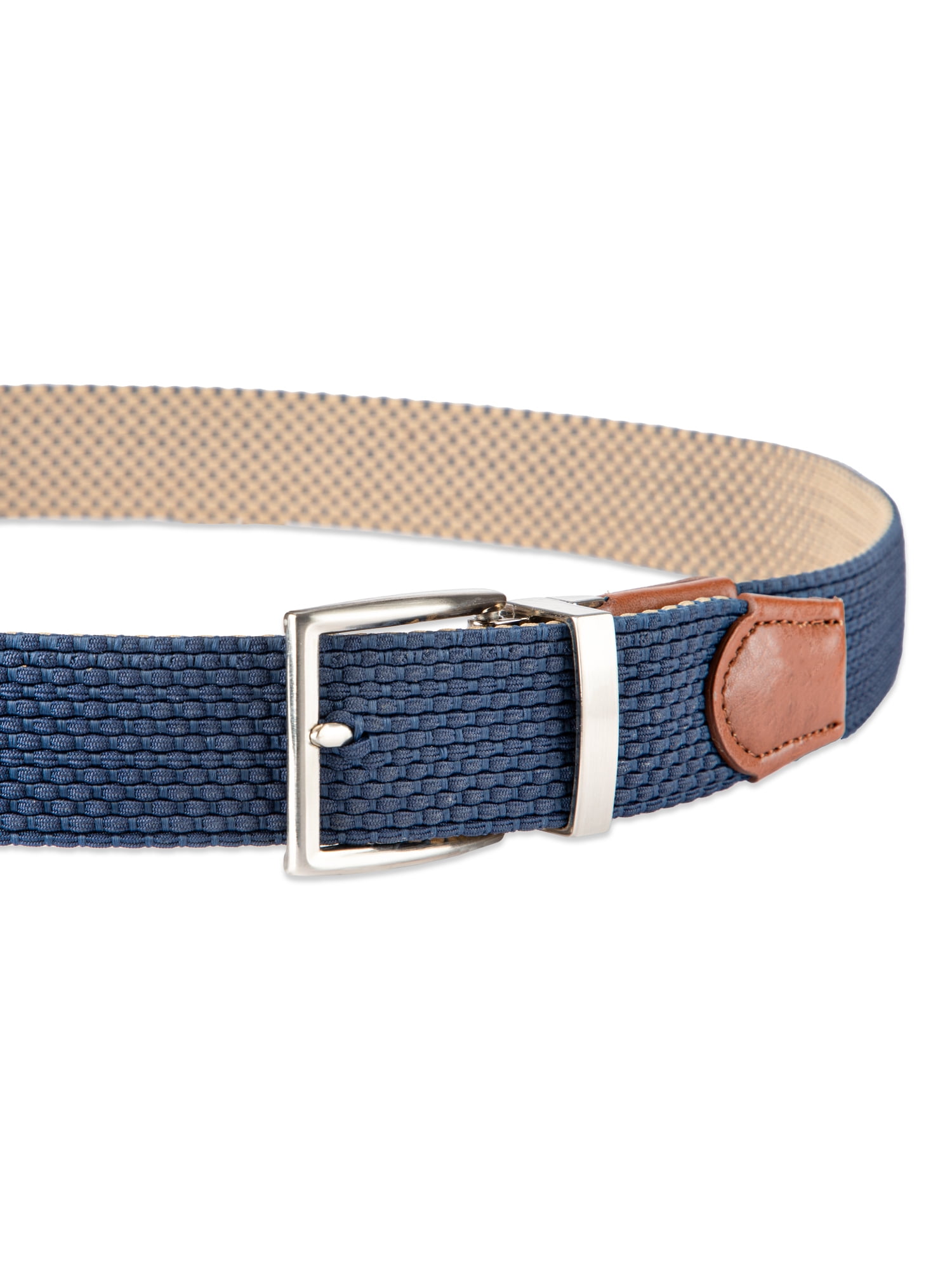 Chaps Men's Two-in-One Reversible Fully Adjustable Stretch Web Fabric Belt