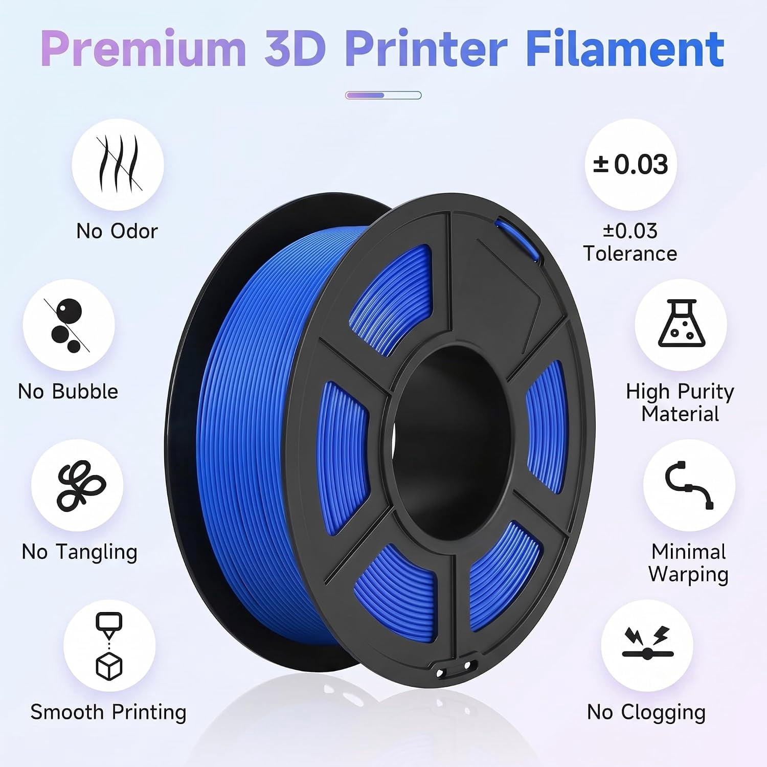 8 Pack PLA+ Filament 1.75mm Multi Color Combo, 250g x 8 Spools (2KG/4 ...