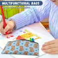 thumbnail image 4 of KUIFORTI Pencil Bag Student Teen Pencil Container Pouch Big Capacity Pencil Case Stationery Bag, Capybara Print, 4 of 7