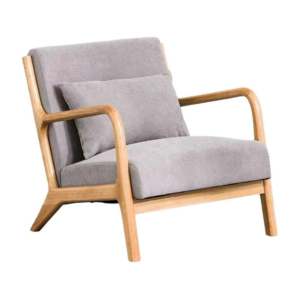 Sofá Individual Con Almohada, Asiento De Salón, Silla Decorativa Para Oficina, Sala De Estar, Hogar, Gris