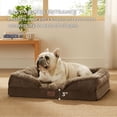 thumbnail image 4 of Cama ortopédica para perros de tamaño mediano con felpa, color marrón, 4 of 8