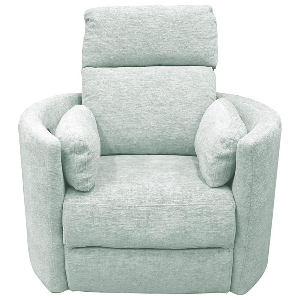 Maklaine Polyester Power Swivel Glider Recliner in Windstream Green