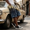 thumbnail image 4 of Men Block Gradient Print Corduroy Cargo Shorts Drawstring Elastic Waist Multi Pockets Knee Length Casual Shorts For Summer Outdoor Hiking Camping Vacation, 4 of 6