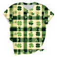 thumbnail image 4 of TrendVibe365 St Patricks Day Cute Short Sleeve Tops for Women Green Plus Size Crew Neck Polyester Casual St. Patricks Day Blouse Tops for Irish Themed Gifts L, 4 of 5