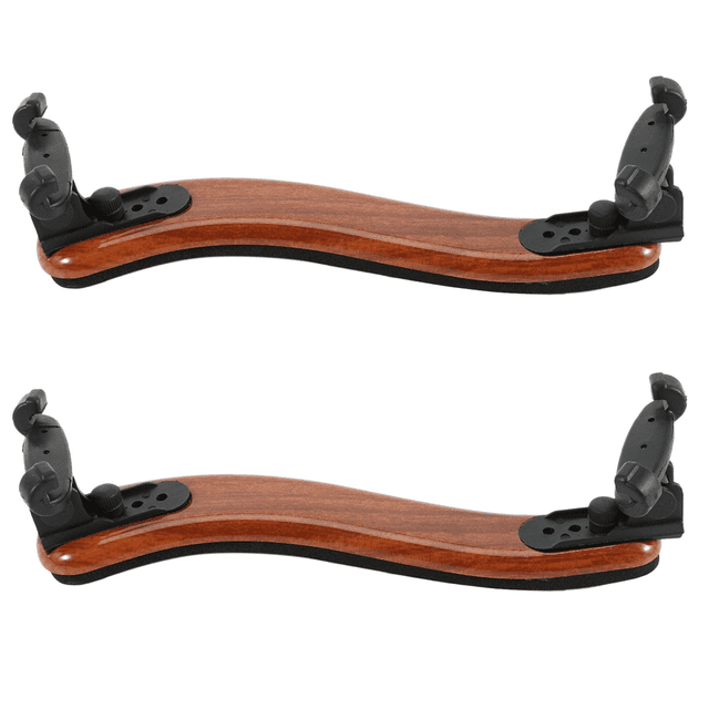 2X Violin Shoulder Rest Adjustable Professional 4/4 Full Size Violin Shoulder Rest Support Maple Wood Rest Violin Parts,2 x Violin Shoulder Rest,brown & black