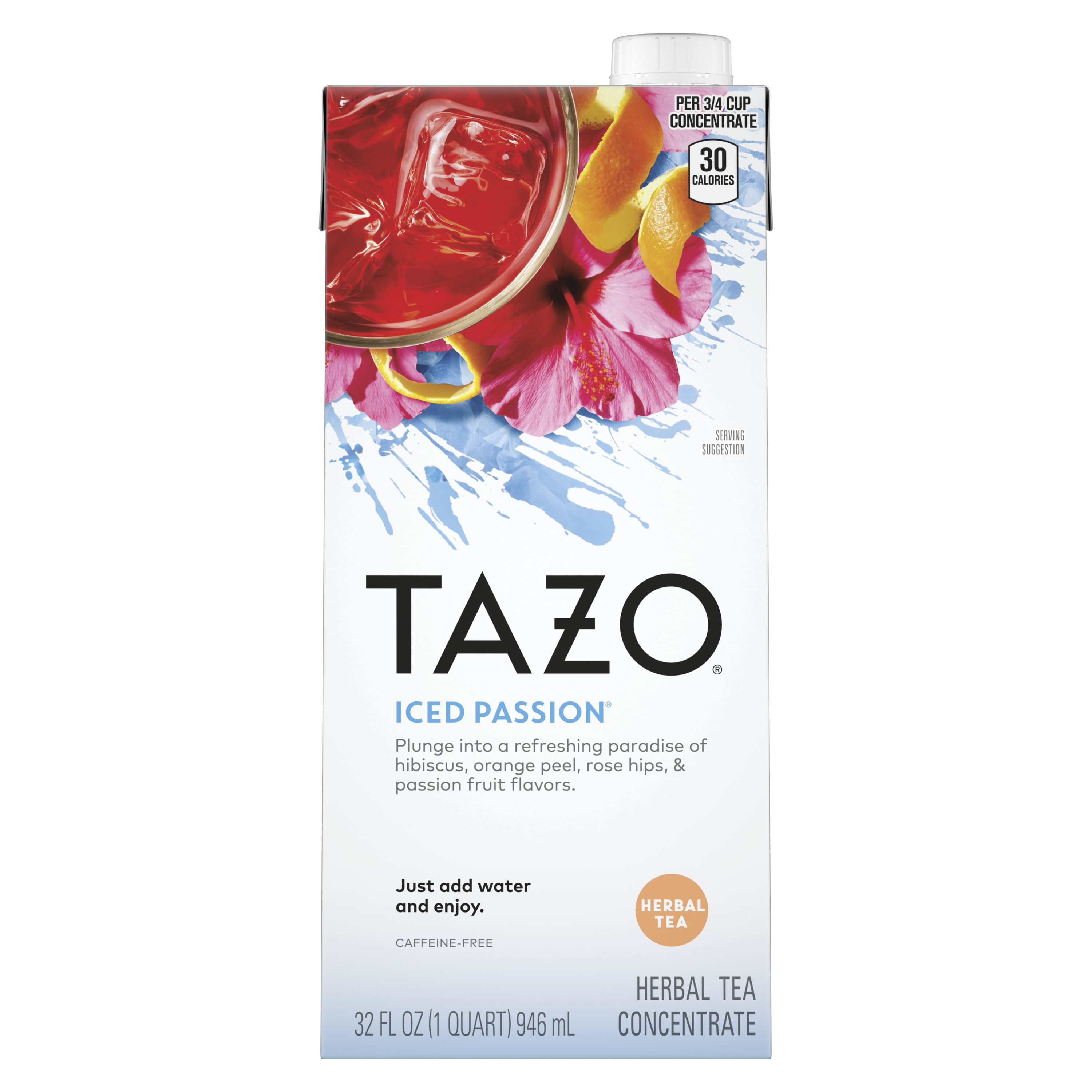 Tazo Herbal Tea Iced Passion Concentrate 32 oz - Walmart.com - Walmart.com