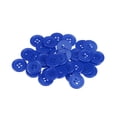 thumbnail image 1 of Unique Bargains Boutons Ronds en Résine Bleu Foncé à 4 Trous (Lot de 100), 1 of 5