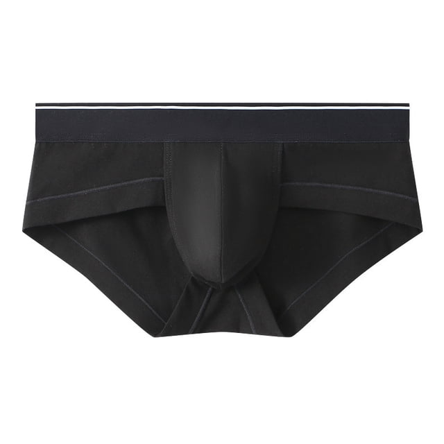 Calzoncillos de algodón puro para hombre, transpirables, con forma de U, con bolsa grande, cintura baja, sexys, para jóvenes