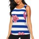 thumbnail image 1 of Fotbe Flamingo Blusas Sin Mangas para Mujer – Estilo Casual, Corte Suelto, Slim-Fit, Cuello Redondo Deportivo, Tops de Verano para Gimnasio y Yoga-Large, 1 of 7