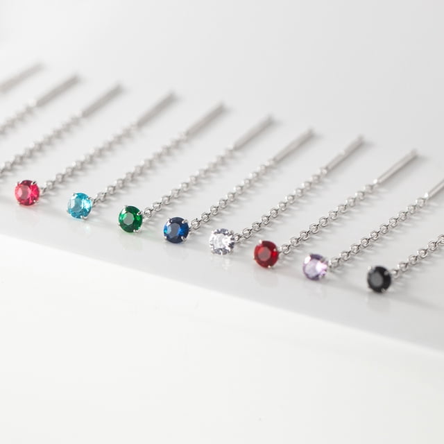 Love Lodge s925 - Pendientes de plata de ley con un solo diamante, sencillos, geométricos, dulces y frescos, para mujer