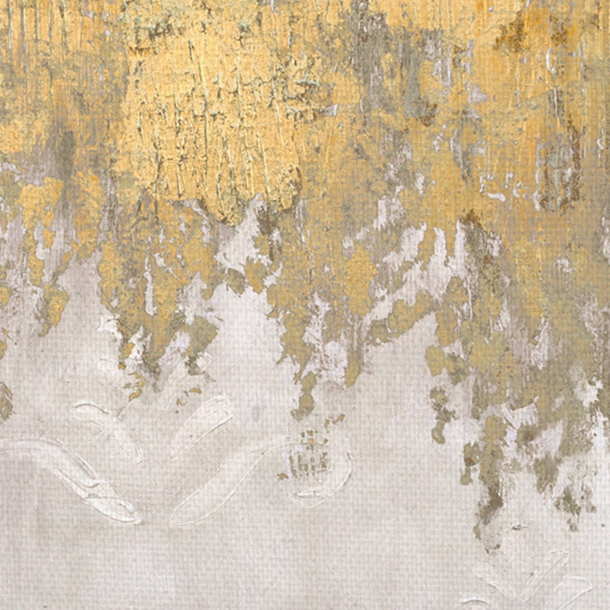 Gold & White Abstract by Willowbrook Art Print