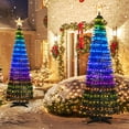 thumbnail image 4 of Gymax 6FT Retractable Smart Celebration Christmas Tree Pop-Up Decor w/ 282 LED Lights, 4 of 10