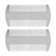 thumbnail image 1 of 2X Doble Acción Acero Inoxidable Edc Tamaño de Tarjeta de CréDito Peine Monedero Peine de Bolsillo Peine Antiestático Peine para el Cabello Barba Bigote para Hombre, 1 of 5