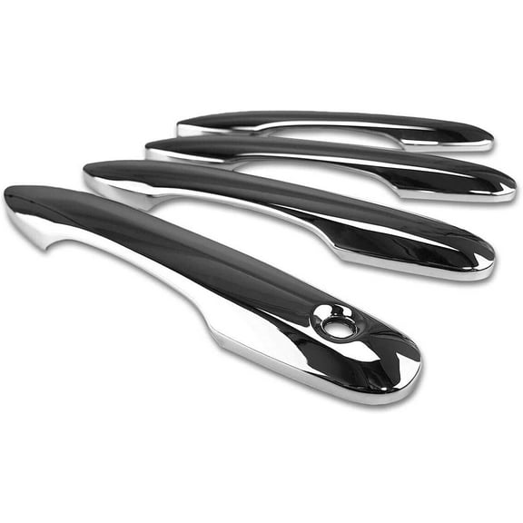 Cobra-Tek 4 Chrome Door Handle Cover No Passenger Side Keyhole FITS 18-UP Toyota Camry Chrome finish