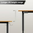 thumbnail image 3 of Homall 63in Wide L-shaped Electric Sit-Stand Desk Lifting Range 28~46in Height Gear Memory Ergonomics Standing Desk Height Adjustable Computer Desk, Brown, 3 of 7