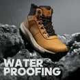 thumbnail image 2 of Men's Waterproof Hiking Boots Lightweight Outdoor Mid Trekking Leather Shoes Basin, 2 of 8
