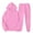 Pink, variant on MuZeFu Sweatsuits 2Pcs Sets Womens Sweatsuits Women 2 Piece Outfit Plus Size 2PCS Outfits Women's Sports Tracksuits Long Sleeve Pullover Hoodies Sweatshirt And Sweatpants Fall Winter Suit
