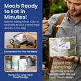 thumbnail image 2 of Wallaby MRE Mylar Bag Bundle - 30x (7.5 Mil - 6.5" x 8.5’’) Stand-Up Zipper Pouches, 30x 400cc Oxygen Absorbers - Heat Sealable & Withstand Boiling Water - Long-Term Food Storage Solutions - Silver, 2 of 5