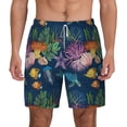 thumbnail image 2 of Goofa Undersea Animals Printed Men's Swim Trunks Board Shorts Quick Dry Mens Swimming Trunks with Compression Liner,Breathable Fit Hawaii Beach Shorts-Large, 2 of 9