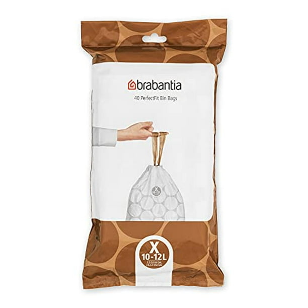 achtergrond het einde Kerstmis Brabantia PerfectFit Trash Bags (Size X/2.6-3.2 Gal) Thick Plastic Trash  Can Liners with Drawstring Handles (40 Bags) - Walmart.com