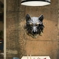thumbnail image 3 of 3 Piezas Lobo Animal Pared Arte Decoraciones Busto Pared Estatua Mano De Obra Fina, 3 of 9