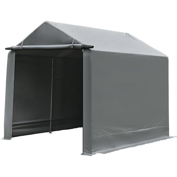 Abba Patio 10' x 10' Storage Shelter Tent, Outdoor Carport for Motorcycle, ATV, Bike or Garden Tools, Gray