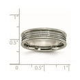 thumbnail image 6 of Titanium Grooved and Beaded 6mm Polished Band, 6 of 6