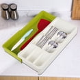 thumbnail image 3 of Silverware Organizer  Silverware Organizer Storage Tray Cutlery Expandable Organizer for Kitchen Drawer Holding Flatware Spoons Forks Knife Utensil Tray Plastic Adjustable Kitchen Drawer, 3 of 6