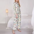 thumbnail image 3 of Balery America Landmarks Pattern Pajama Sets for Women Long Sleeve 2 Piece Sleepwear Loungewear Sets Soft PJ's with Pockets Long Sleeve Comfy Pj Sets-X-Large, 3 of 7