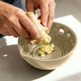 thumbnail image 3 of CREATITOY Kitchen Garlic Grinder Bowl with 5-Hole Herb Stripper & Spout, 3 of 4