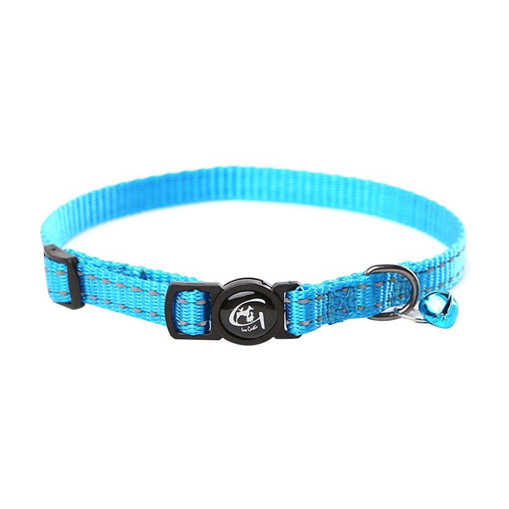 Reflective Cat Collar with Bell Nylon Pet Neck Belt Collar Strip Puppy